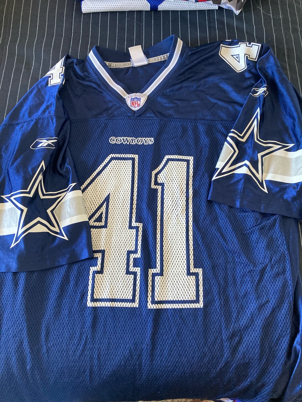Reebok Kids Dallas Cowboys Navy and White #41 Jersey